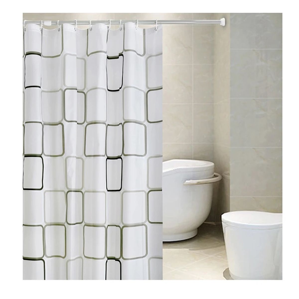 GENERICO - VARILLA DE TENSIÓN TELESCÓPICA MULTIFUNCIÓN DE 70 – 120 CM