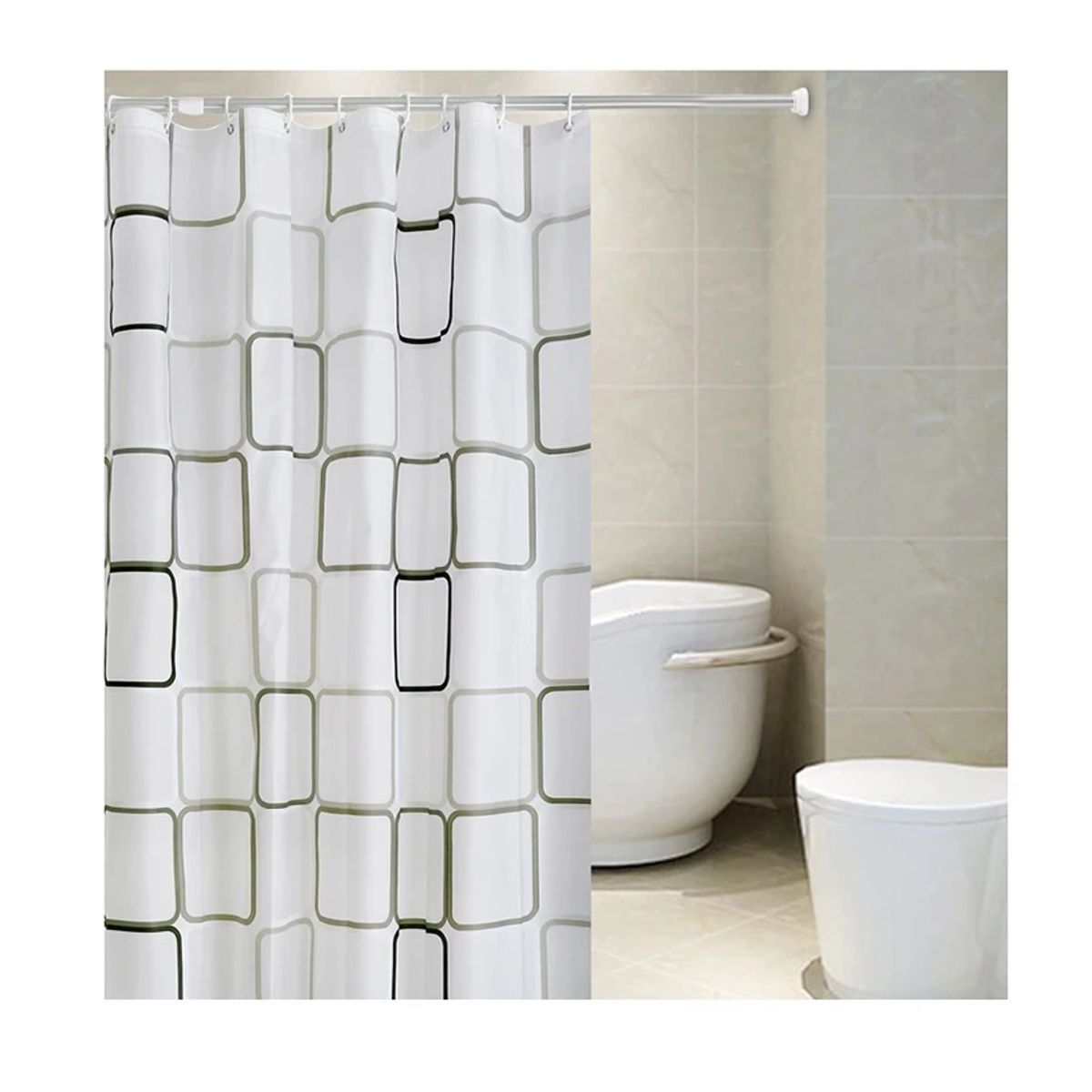 GENERICO - VARILLA TELESCÓPICA MULTIFUNCIÓN PALO DE CORTINA 70 – 120 CM