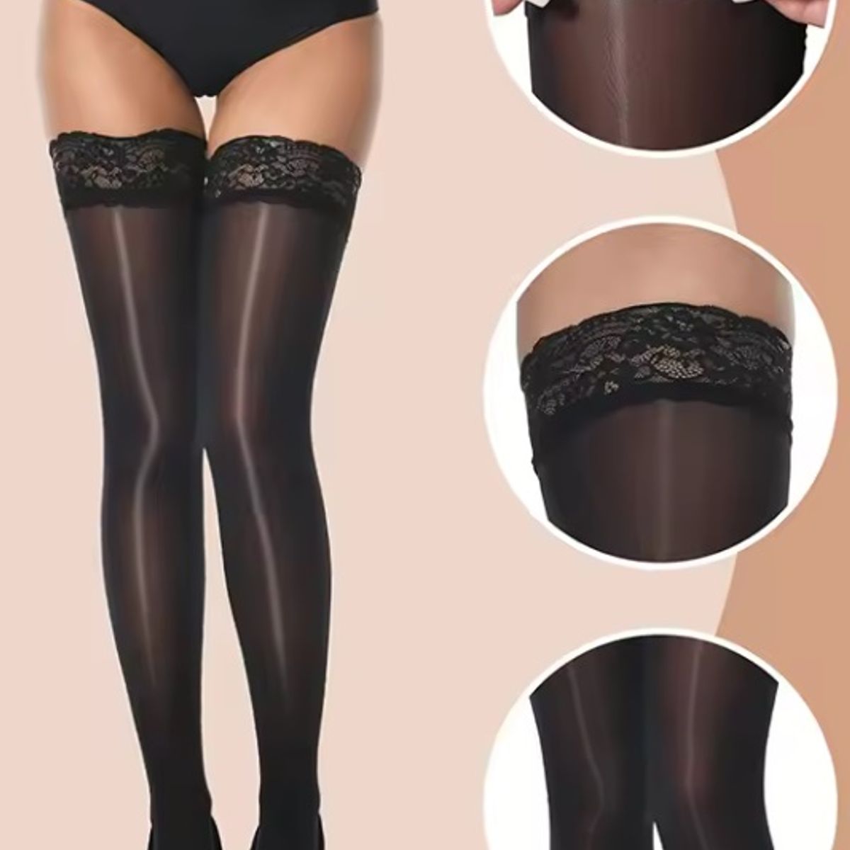 GENERICO - Pantimedias S Medias Largas Mujer Panty Lenceria 847