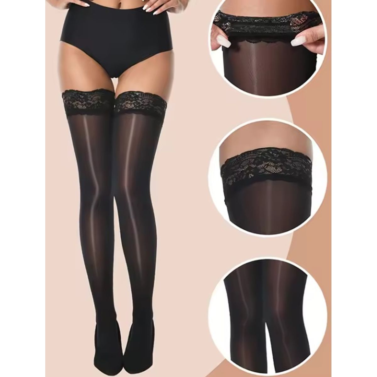 GENERICO - Pantimedias S Medias Largas Mujer Panty Lenceria 847