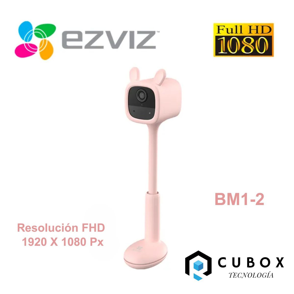 EZVIZ - Monitor de Bebé BM1 1080P Ezviz Rosado Wifi Inalámbrico con Batería