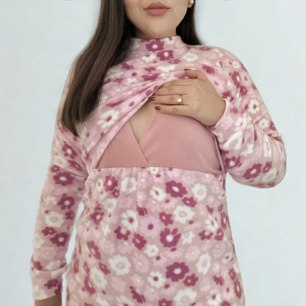 MOMMYLAND - PIJAMA MATERNAL Y LACTANCIA FLEECE