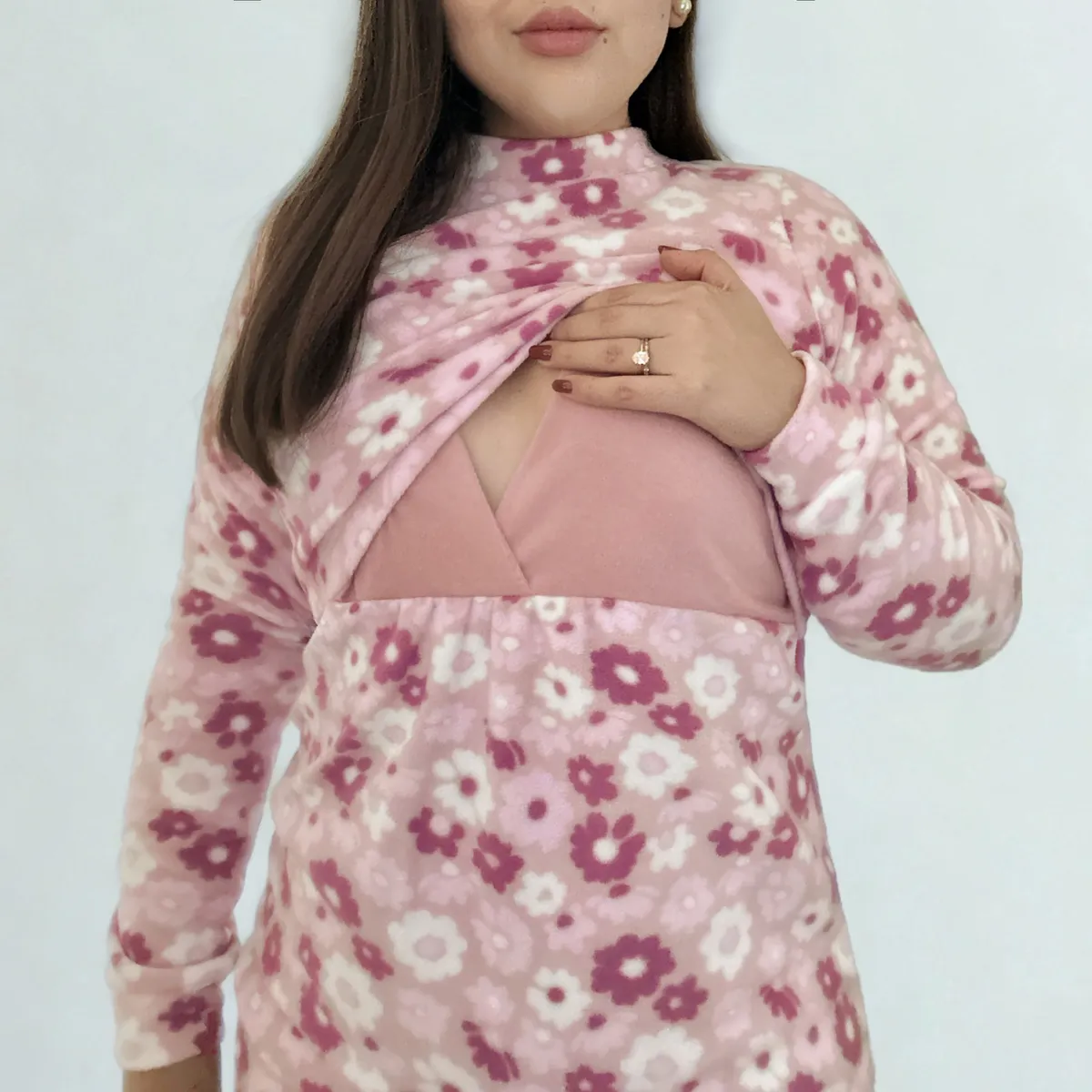 MOMMYLAND - PIJAMA MATERNAL Y LACTANCIA FLEECE