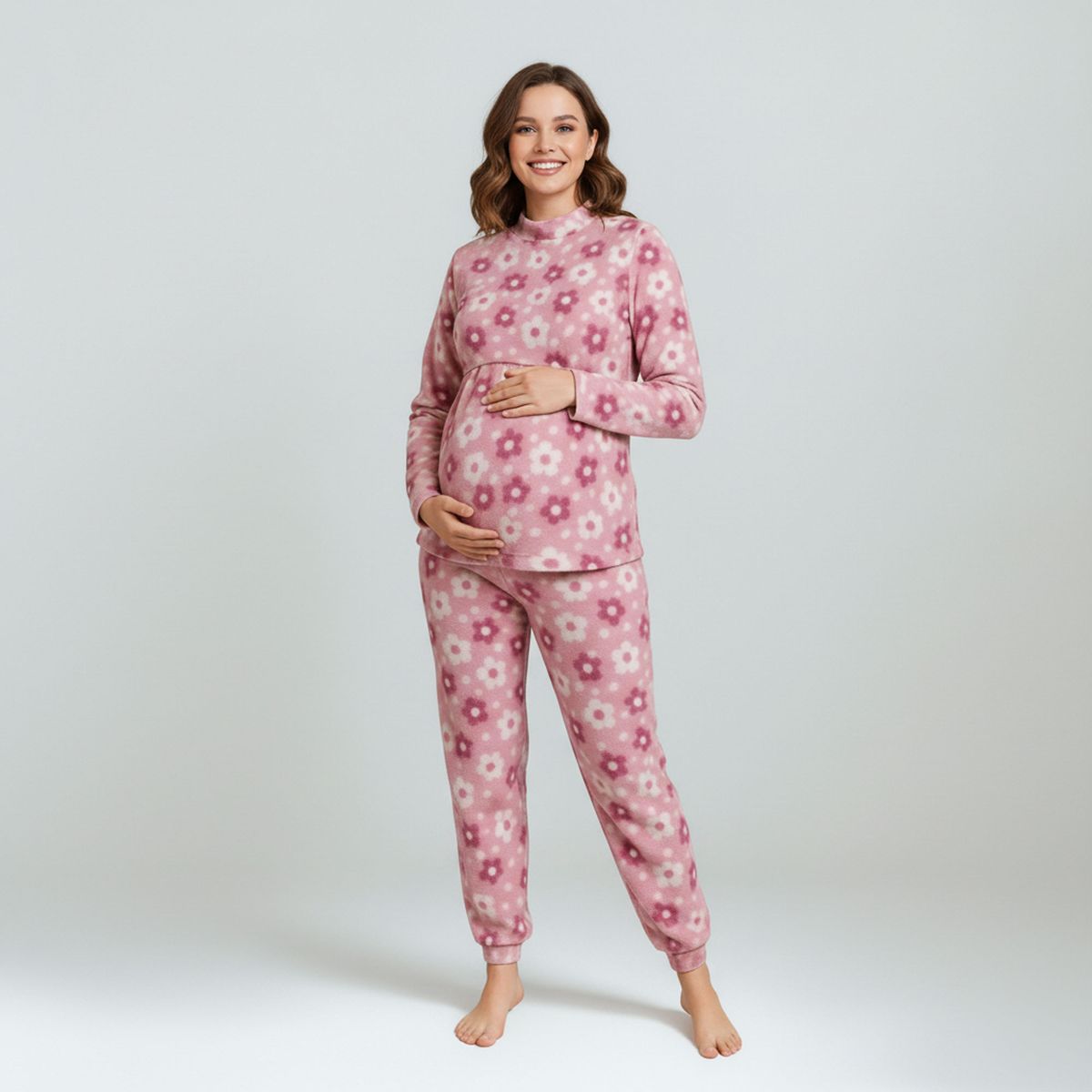 MOMMYLAND - PIJAMA MATERNAL Y LACTANCIA FLEECE