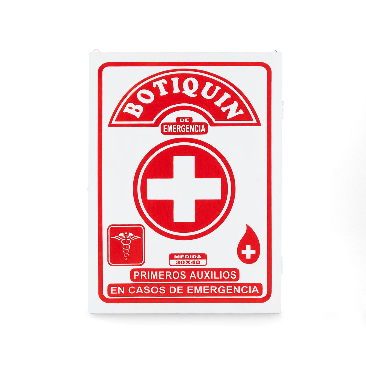 GENERICO - Botiquín de Primeros Auxilios de Madera de 30 X 40 CM