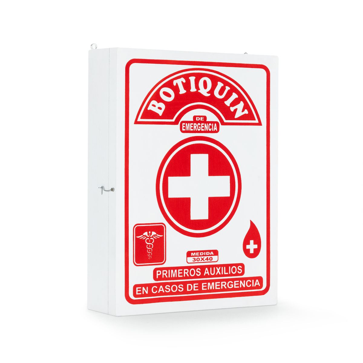 GENERICO - Botiquín de Primeros Auxilios de Madera de 30 X 40 CM