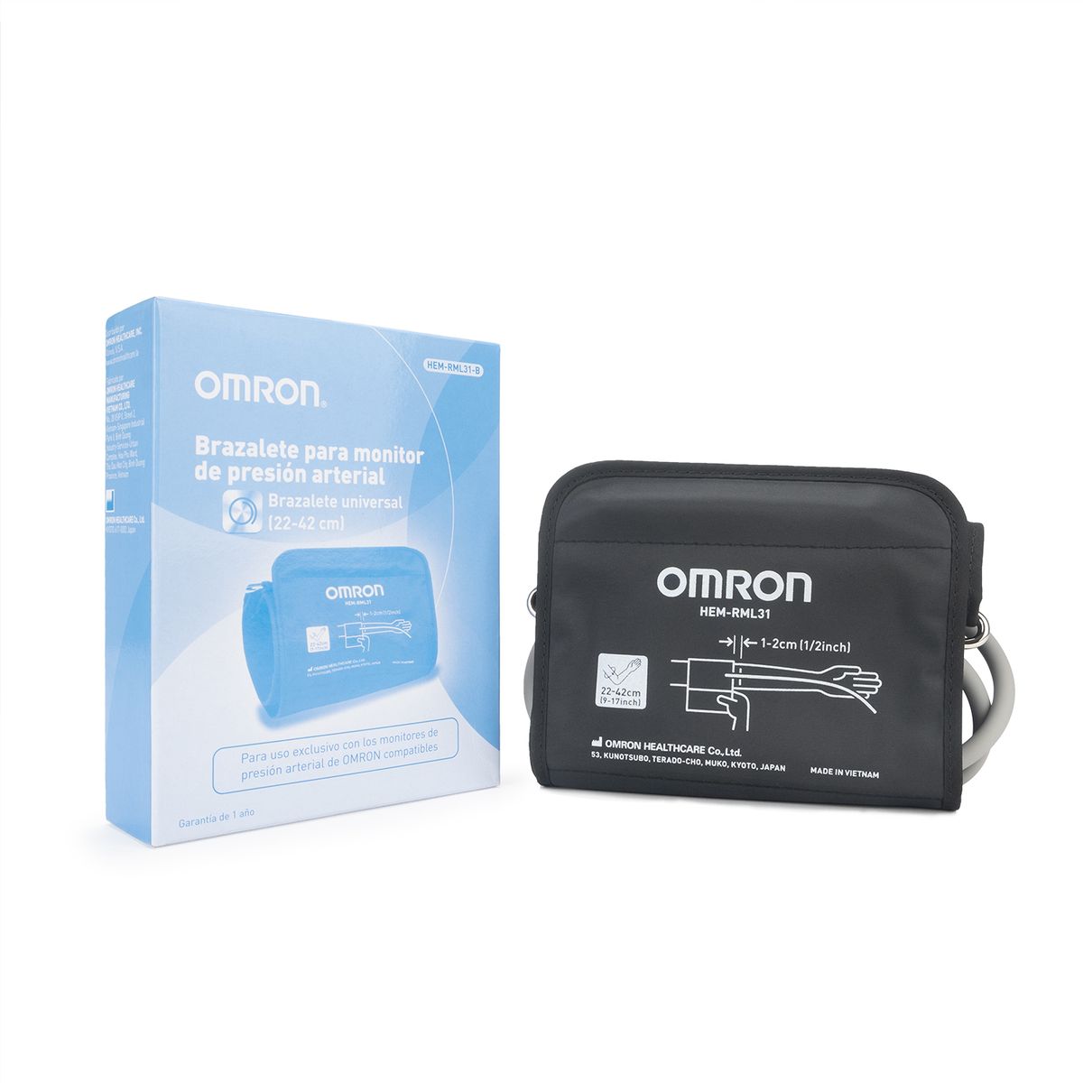 OMRON - Brazalete Universal de 22 a 42 CM para Tensiómetro OMRON HEM-RML31