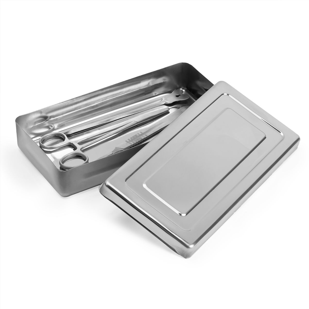 GENERICO - Caja para Instrumental Quirúrgico de Acero Inoxidable Pequeña