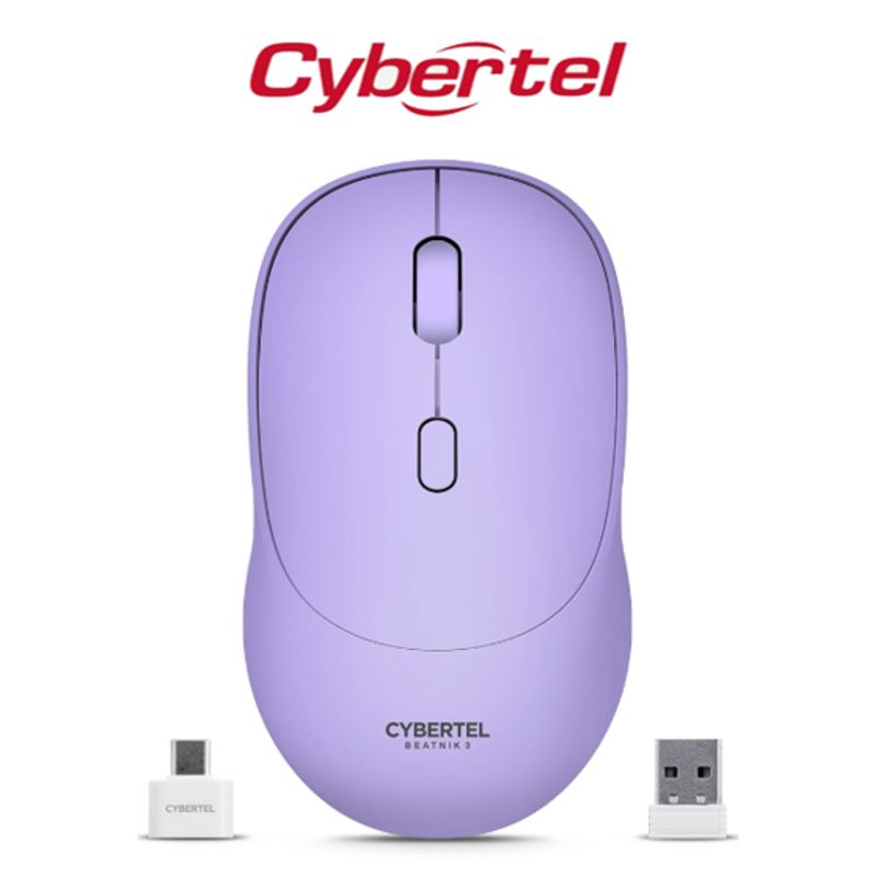 CYBERTEL - Mouse Inalambrico BEATNIK 3 CYB M704-3M BT WIFI Recargable CYBERTEL