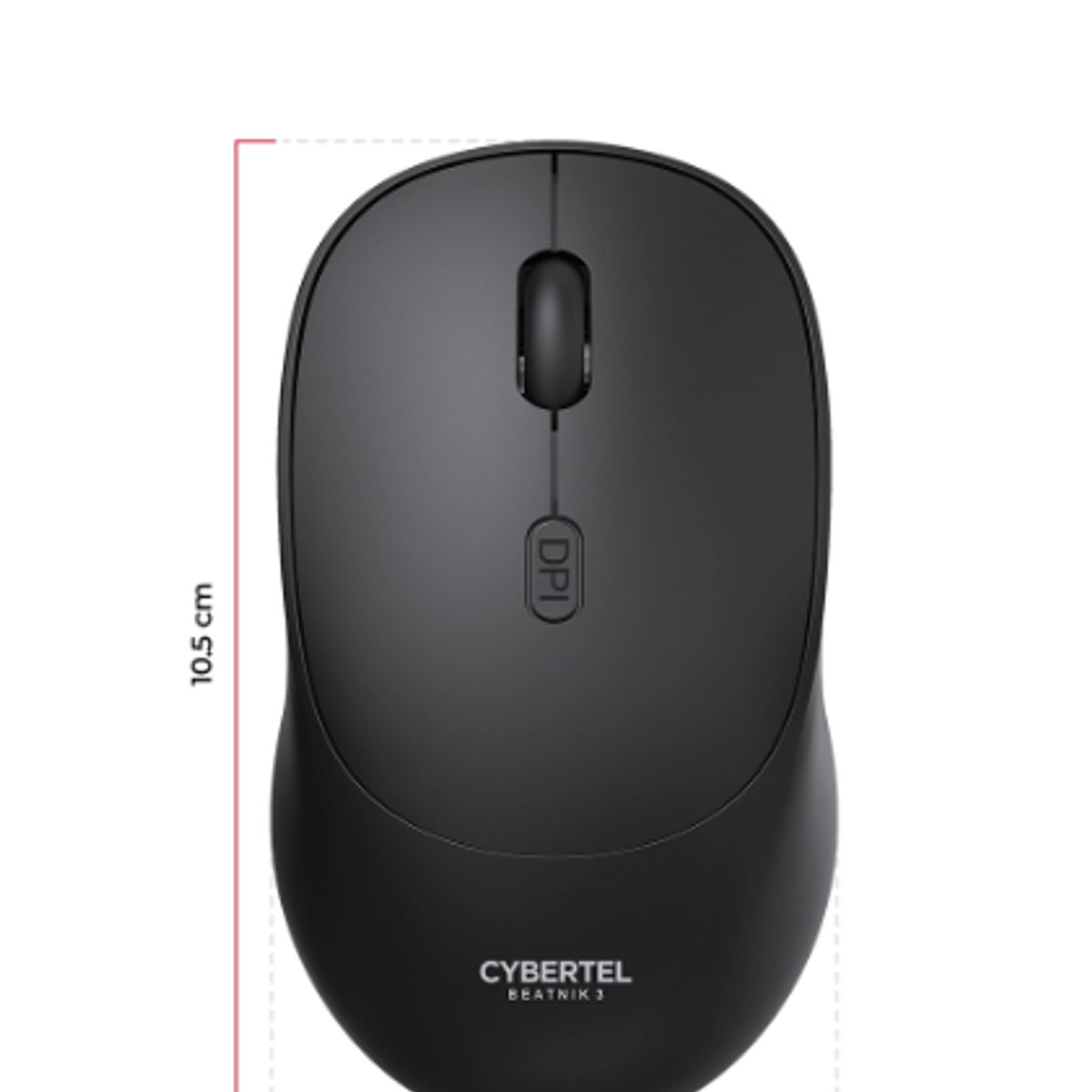CYBERTEL - Mouse Inalambrico BEATNIK 3 CYB M704-3M BT WIFI Recargable CYBERTEL