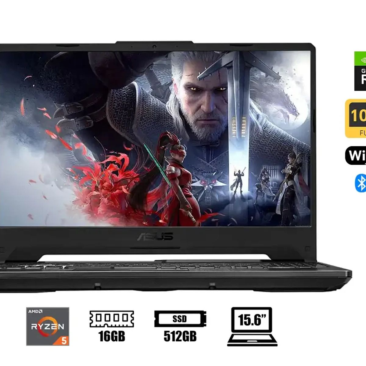 ASUS - Laptop Asus TUF A15 15,6" FHD AMD RYZEN 5 7535HS, 16GB RAM DDR5, RTX 3050 4GB, 512GB SSD M.2