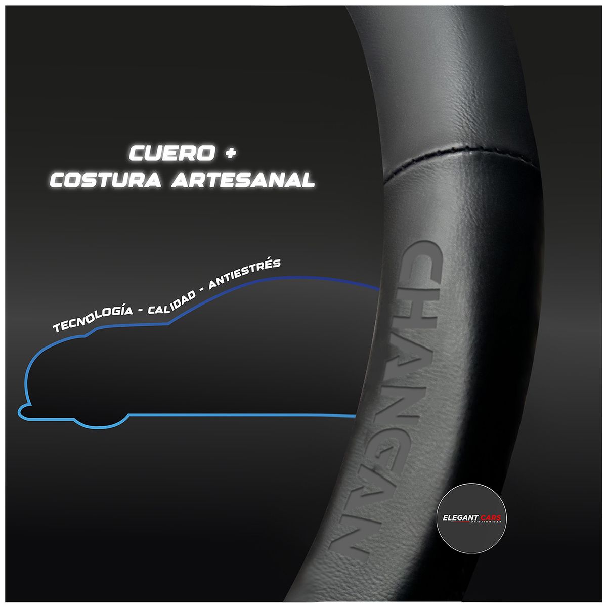 JET - Funda De Volante+Fibra De Carbono Tipo D Changan