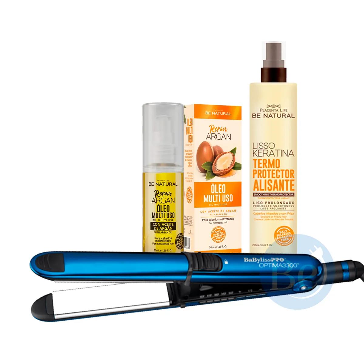 BABYLISS PRO - Pack Alisadora BabylissPRO BBC3300TPE con Protector Térmico y Óleo
