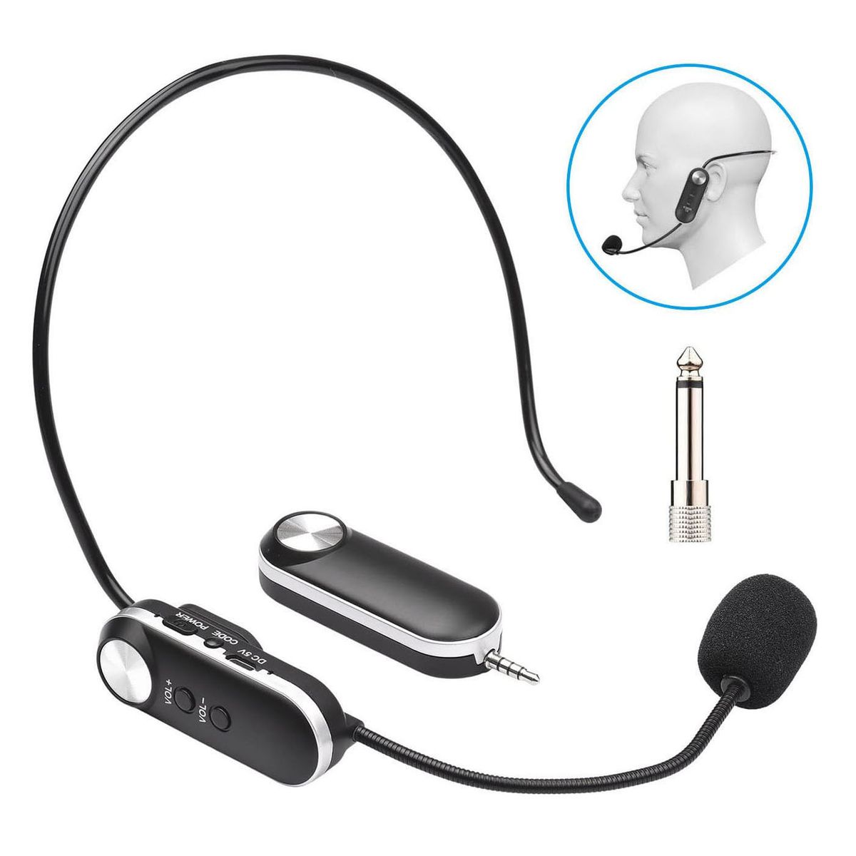 OEM - Micrófono Inalámbrico UHF de vincha para cámaras,  celulares y equipos