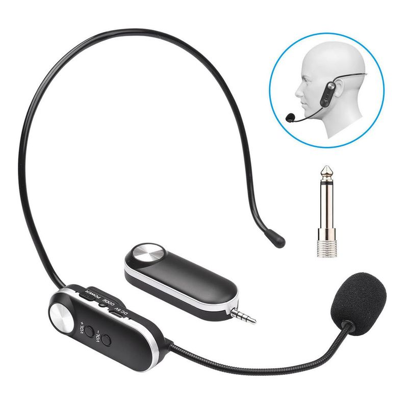 OEM - Micrófono Inalámbrico UHF de vincha para cámaras,  celulares y equipos