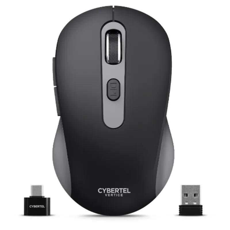 CYBERTEL - Mouse Inalambrico VERTICE CYB M709-3M BT WIFI Gris CYBERTEL