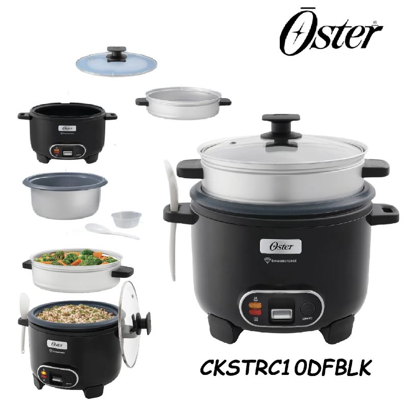 OSTER - Nueva Olla Arrocera Antiadherente 3 en 1 CKSTRC10DFBLK