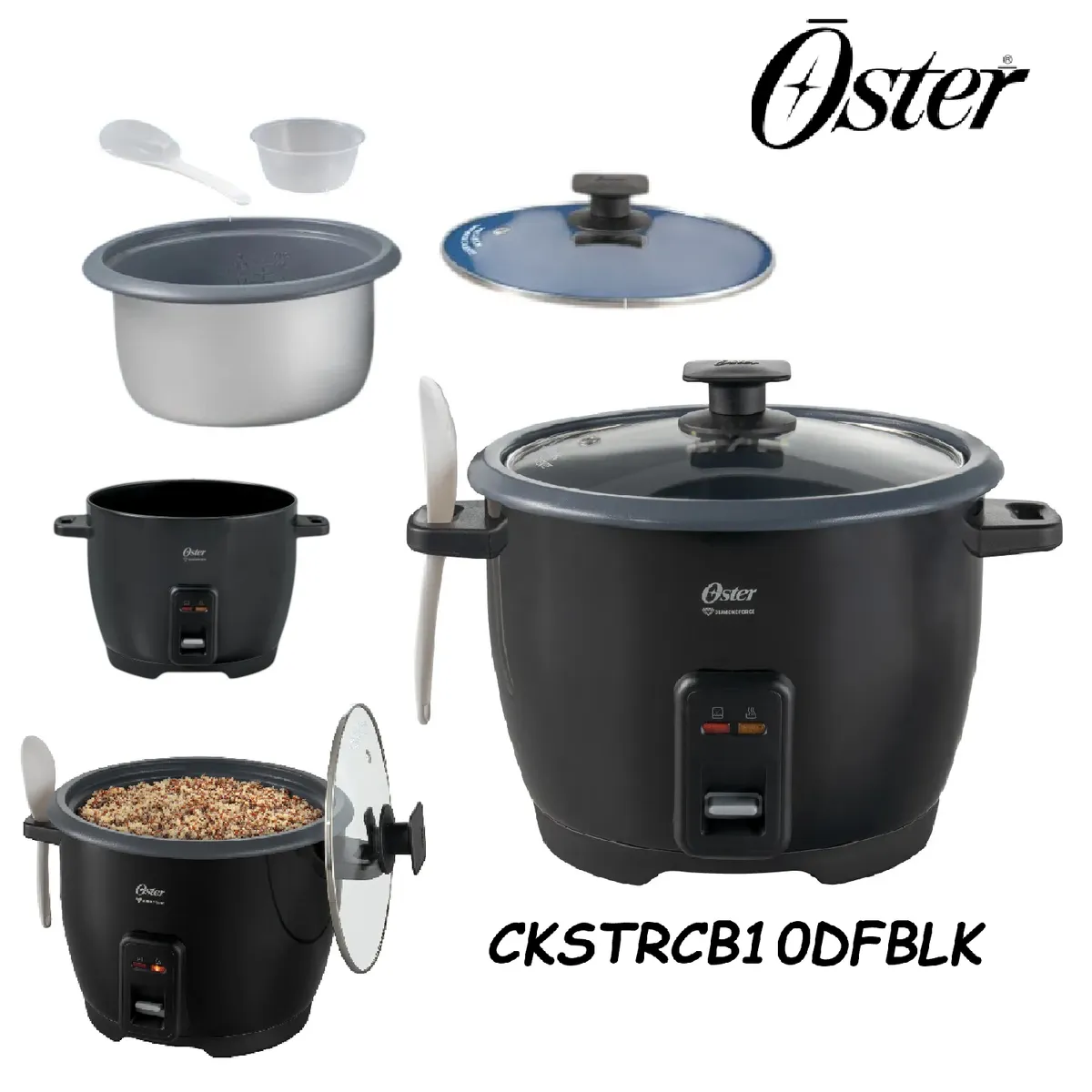 OSTER - Nueva Olla Arrocera Antiadherente 3 en 1 CKSTRCB10DFBLK