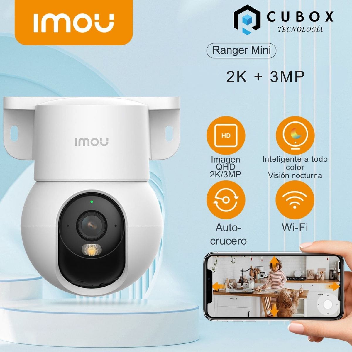 IMOU - Cámara WiFi IMOU Ranger Mini 2K - 3MP Full Color