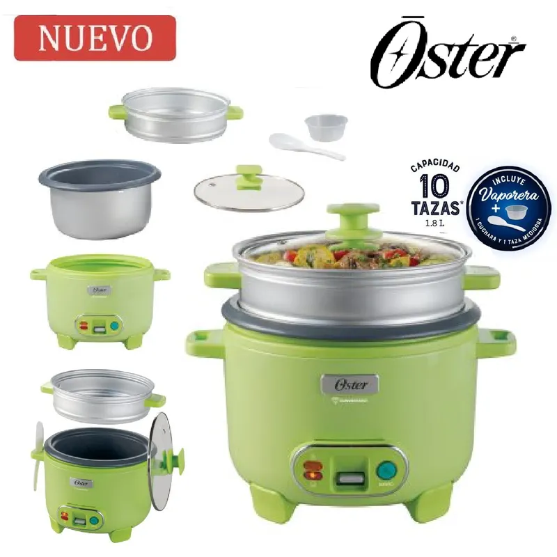 OSTER - Nueva Olla Arrocera Función de Sofrito Vaporera CKSTRC10DFGRN