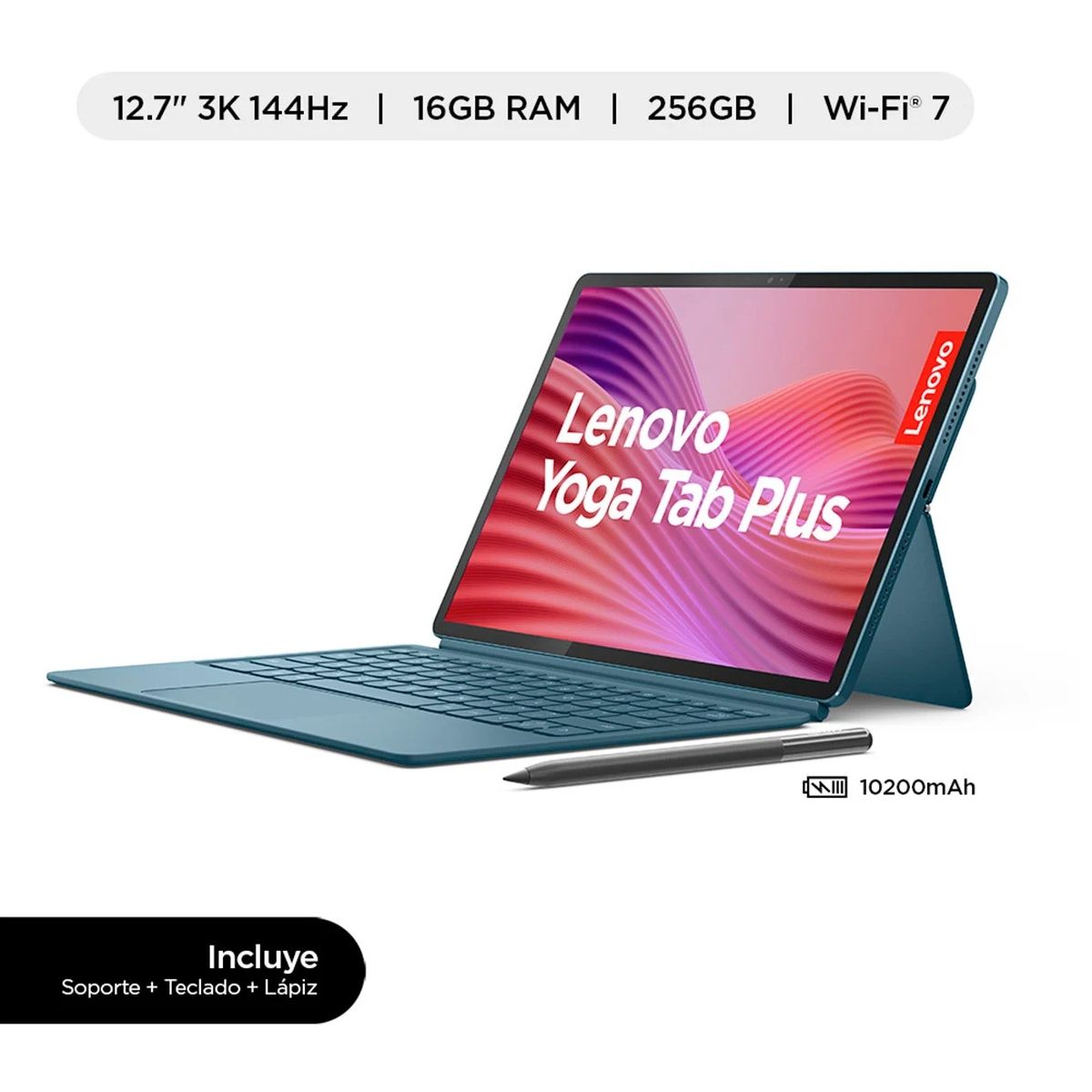 LENOVO - Tablet Lenovo Yoga Tab Plus TB520FU IA 127 3K 16GB 256GB Lápiz Tab Pen Pro y Teclado azulado