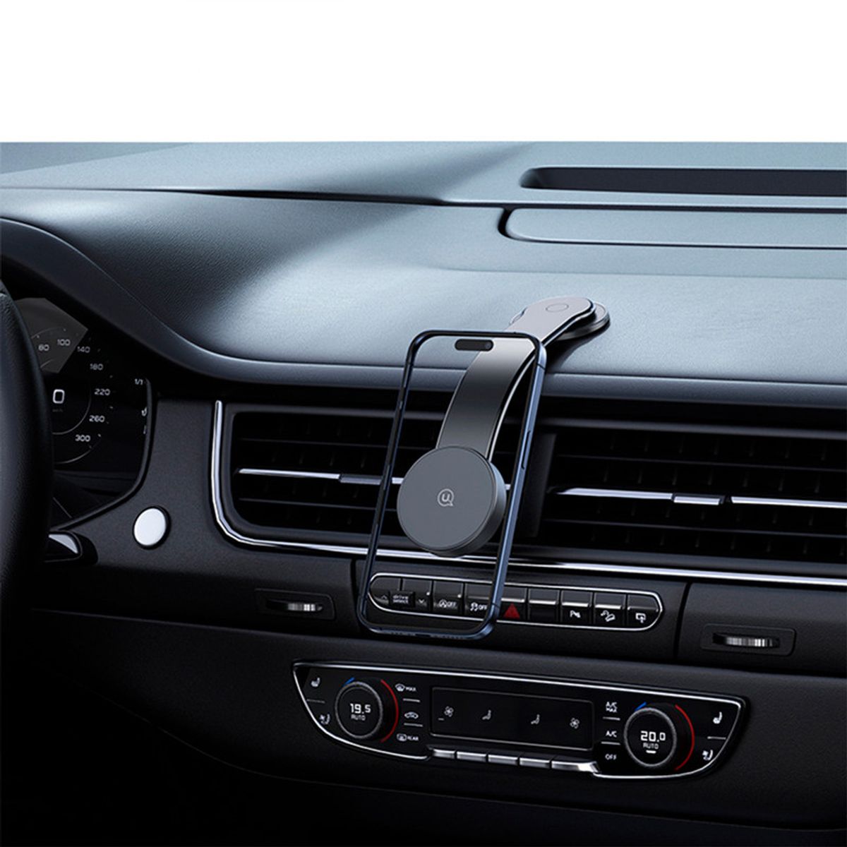 USAMS - Soporte auto para celular magnético USAMS Negro ZJ079