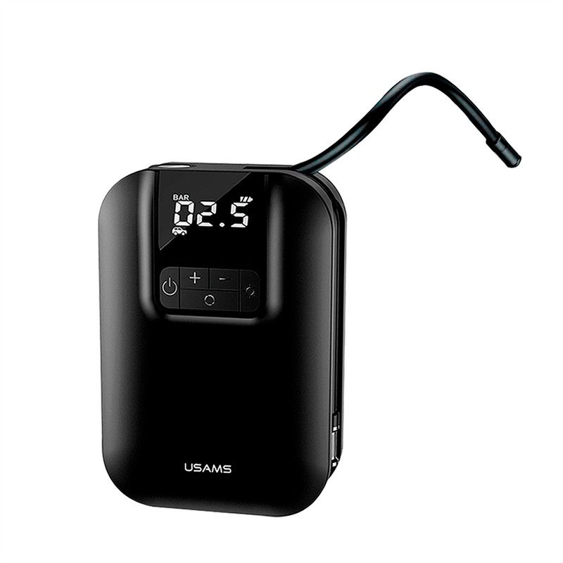 USAMS - Inflador Llantas Auto inalámbrico Digital Negro