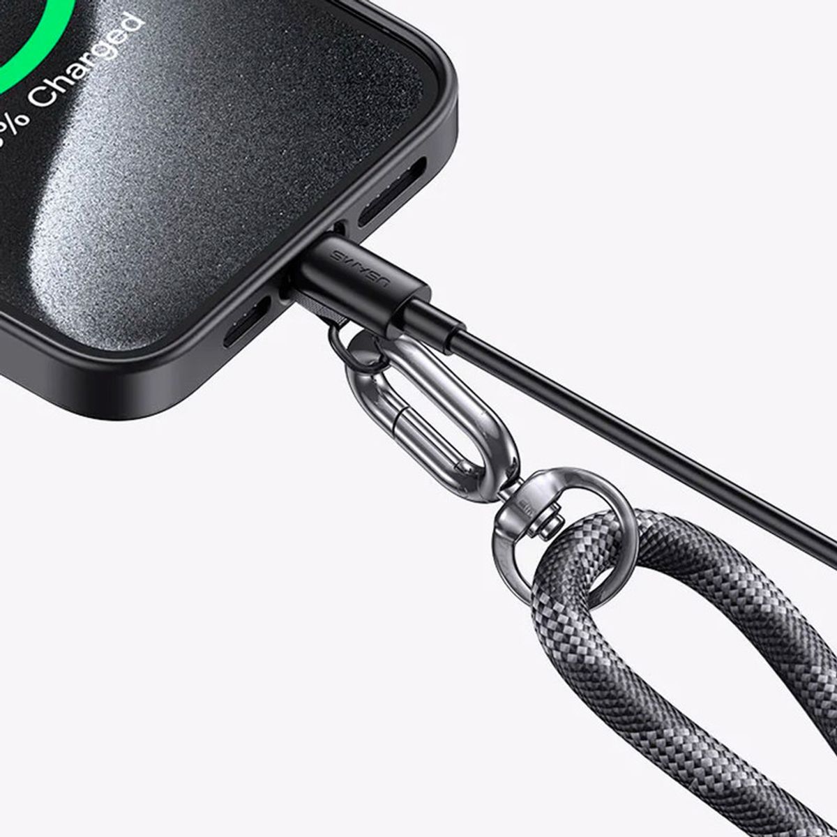 USAMS - Colgador para teléfono ajustable USAMS 160cm Celeste