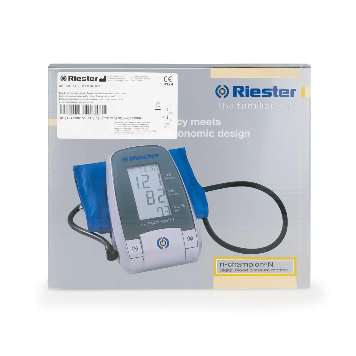 RIESTER - Tensiómetro Digital de Brazo RIESTER RI-CHAMPION 1725-145