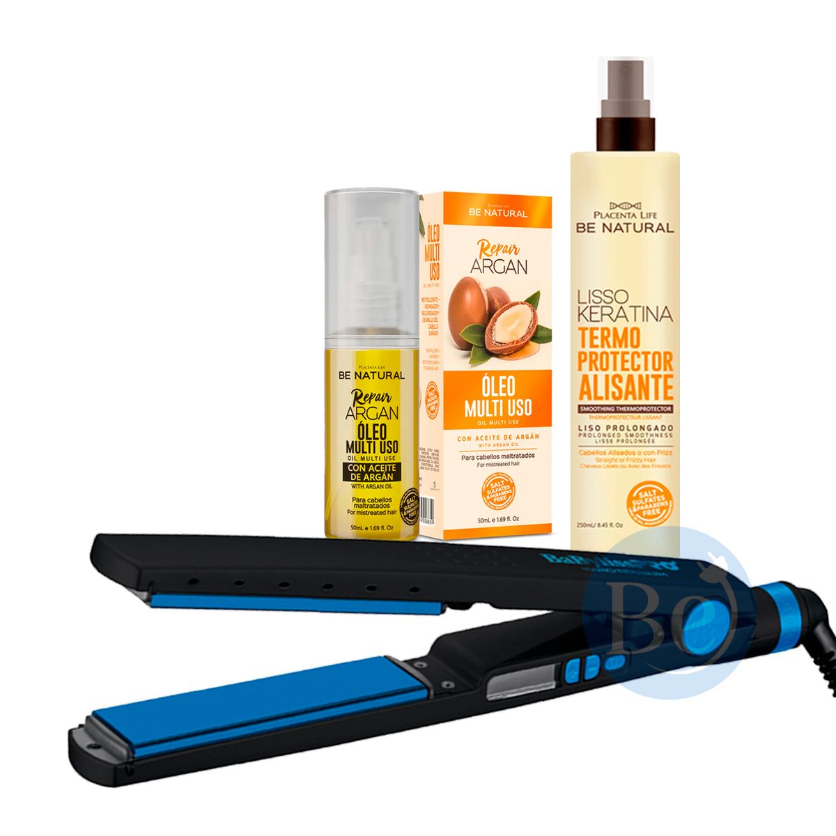 BABYLISS PRO - Pack Alisadora BabylissPRO BNTMB4091TPE con Protector Térmico y Óleo