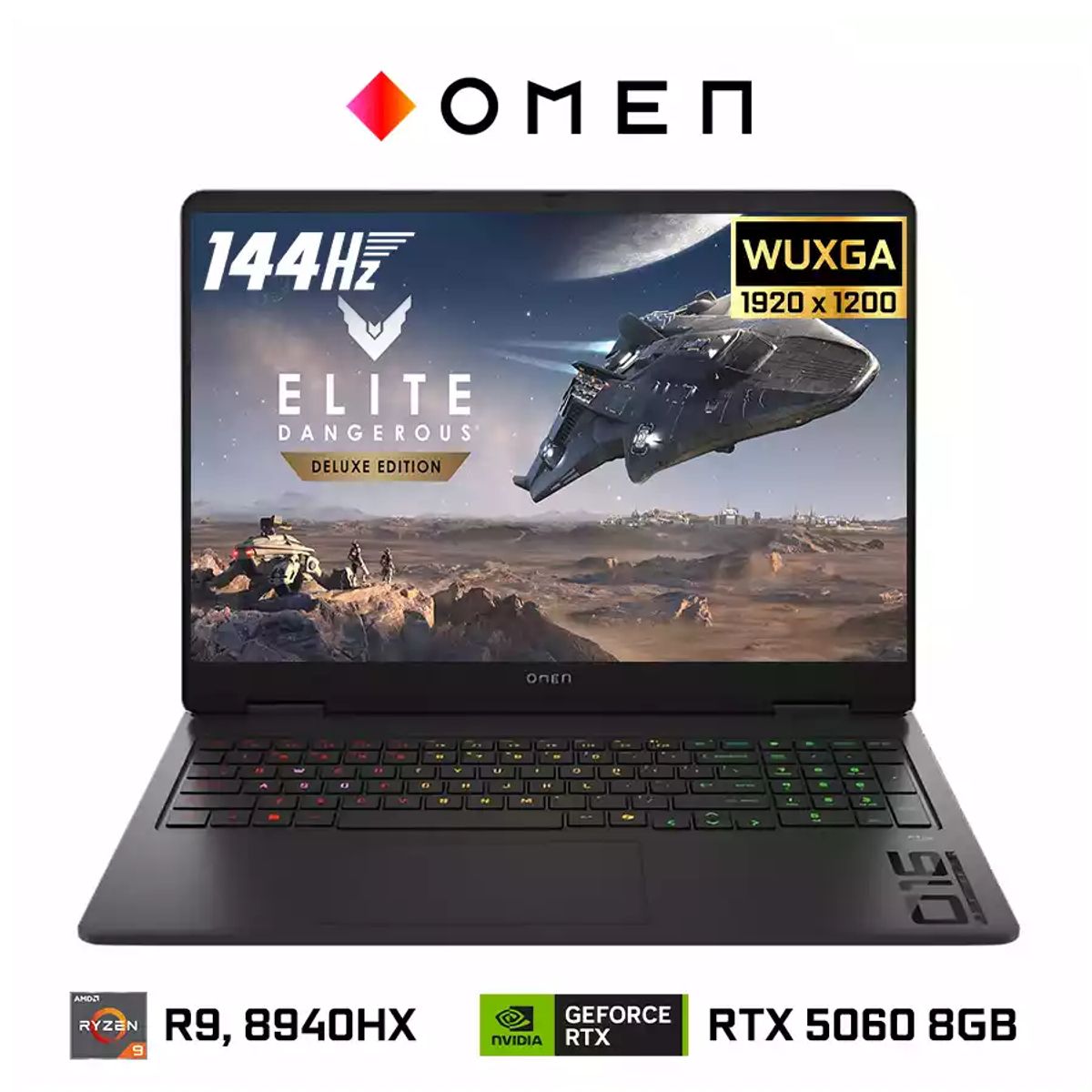 HP - Laptop HP OMEN 16 RYZEN 9 8940HX, 32GB RAM DDR5, RTX 5060 8GB, 1TB SSD, 16 WUXGA 144HZ