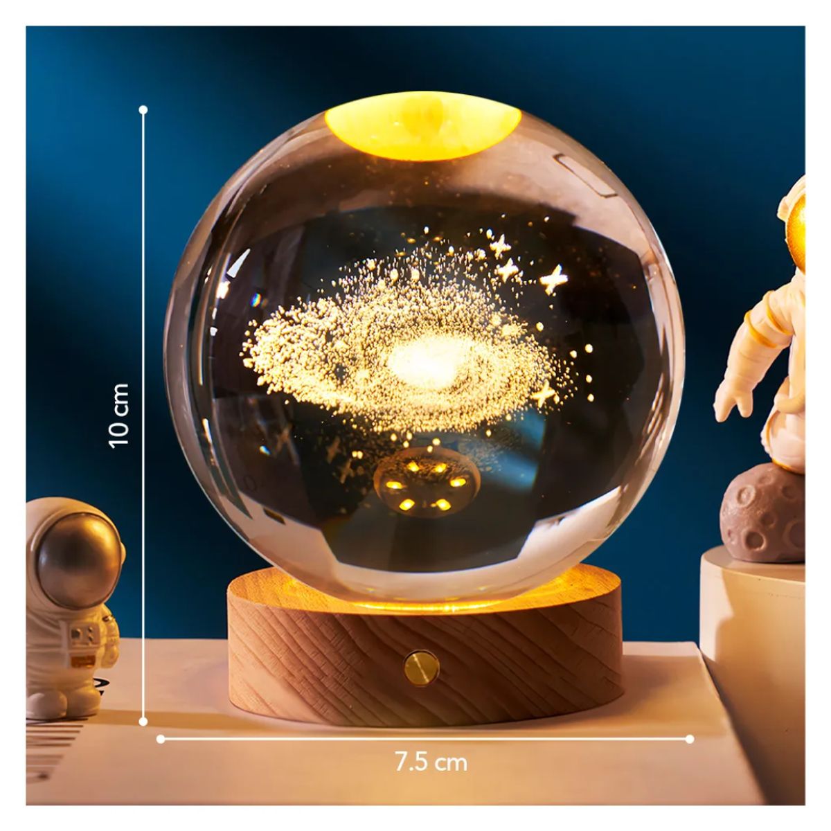 GENERICO - Esfera Iluminador Mágico con Figura Decorativa Andrómeda galaxia