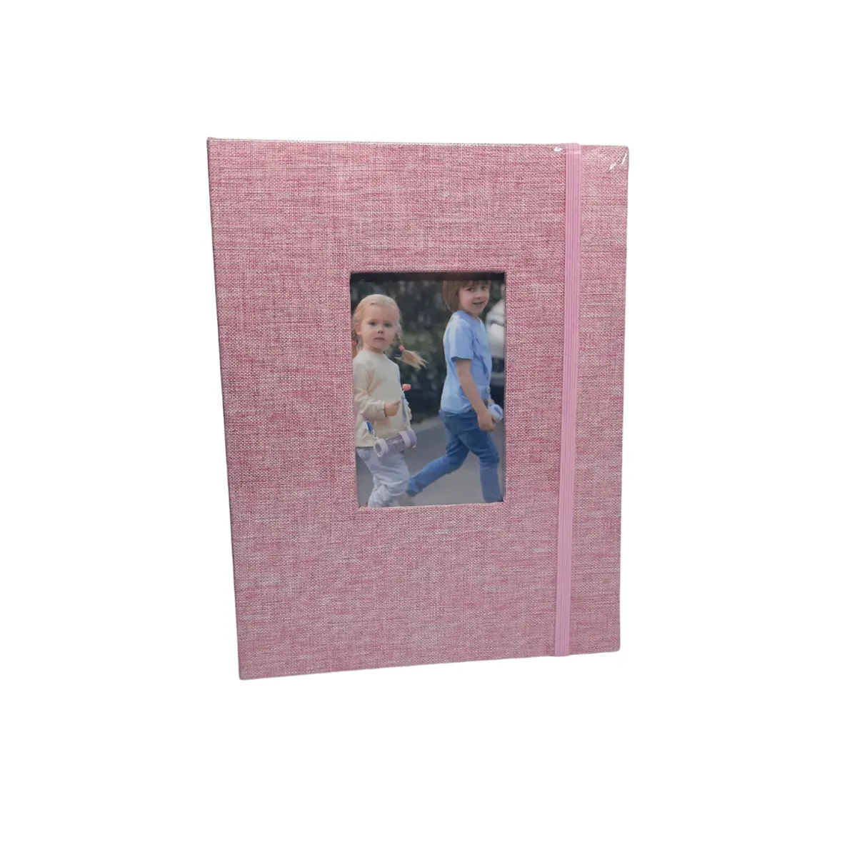 GENERICO - Album para 52 fotos 10x15cm con Cubierta de Lino Rosado