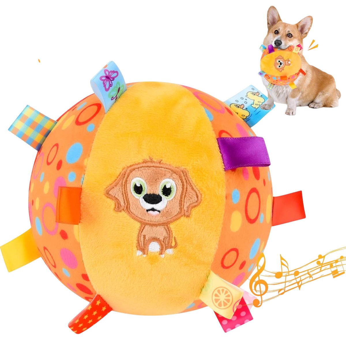 GENERICO - PELOTA PARA PERROS FELPA DIVERTIDA SONAJA PERRITO