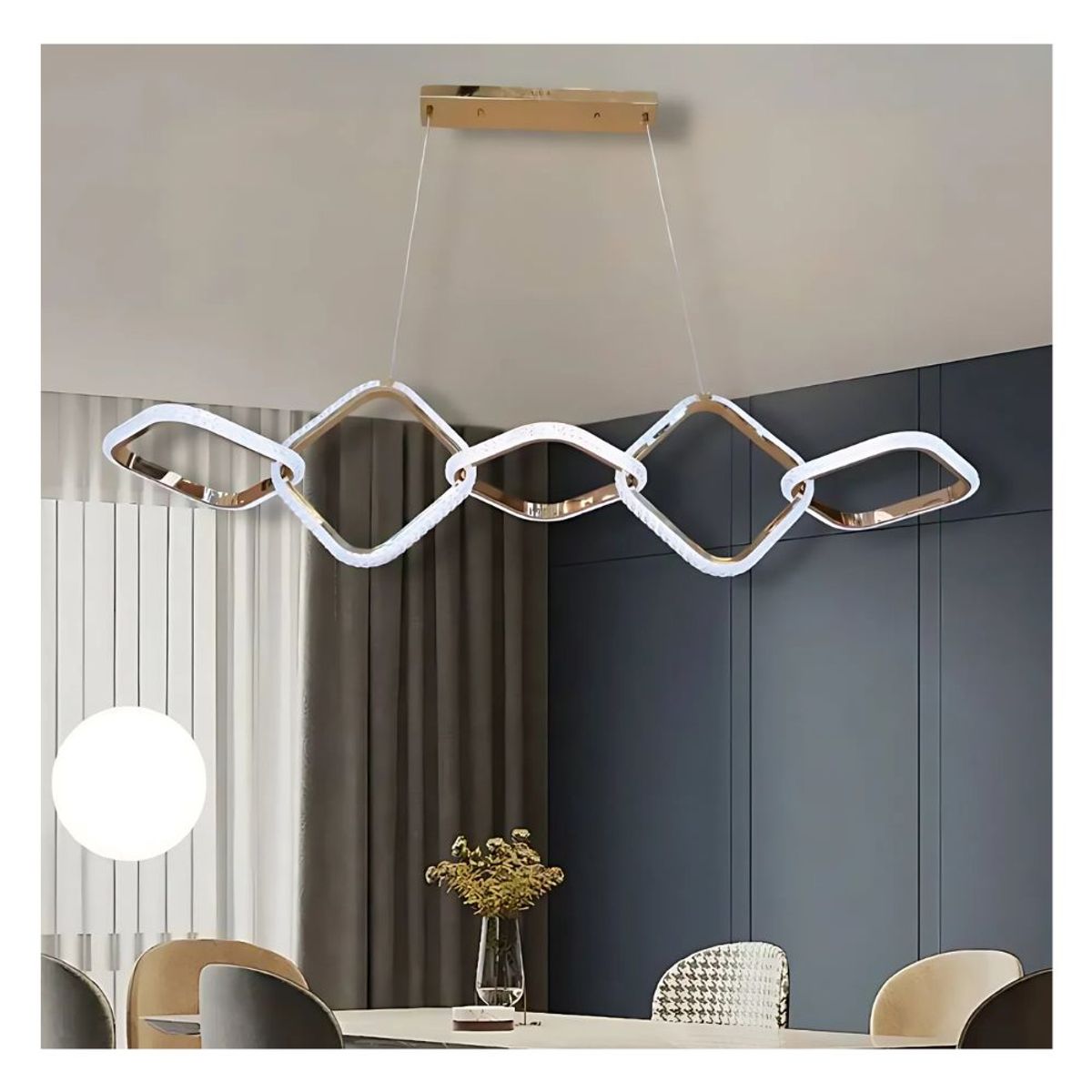 GENERICO - Lampara de Techo Colgante Dorado Cristal Moderno