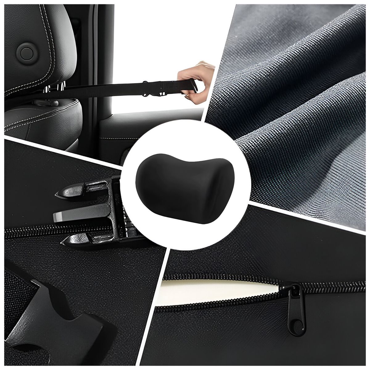 JET - Almohadilla  Reposacabezas Para Cuello C/ Correa Ajustable