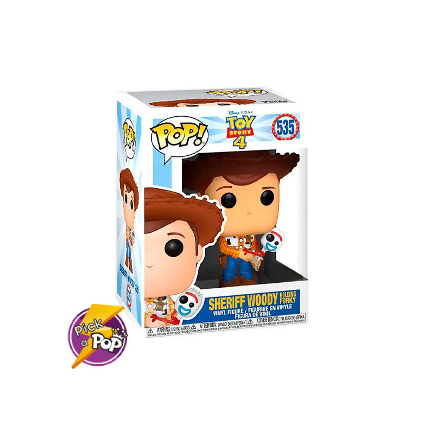 Sheriff Woody Holding Forky Funko Woody With Forky Pop TOY STORY