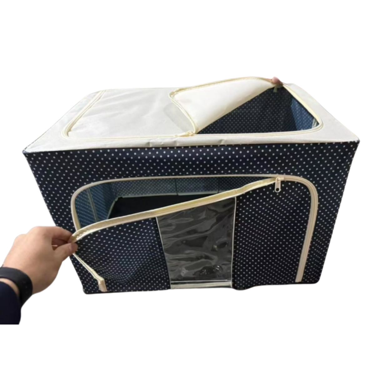 INSPIRA MARKET - Caja organizadora plegable con cierres 33 x 50 x 40