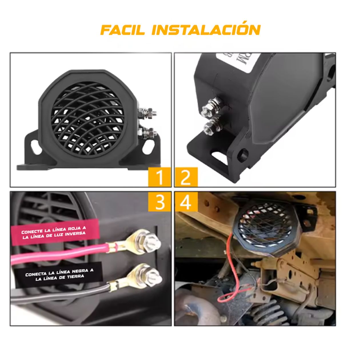 GENERICO - Sirena De Retroceso Super Potente Auto Camioneta