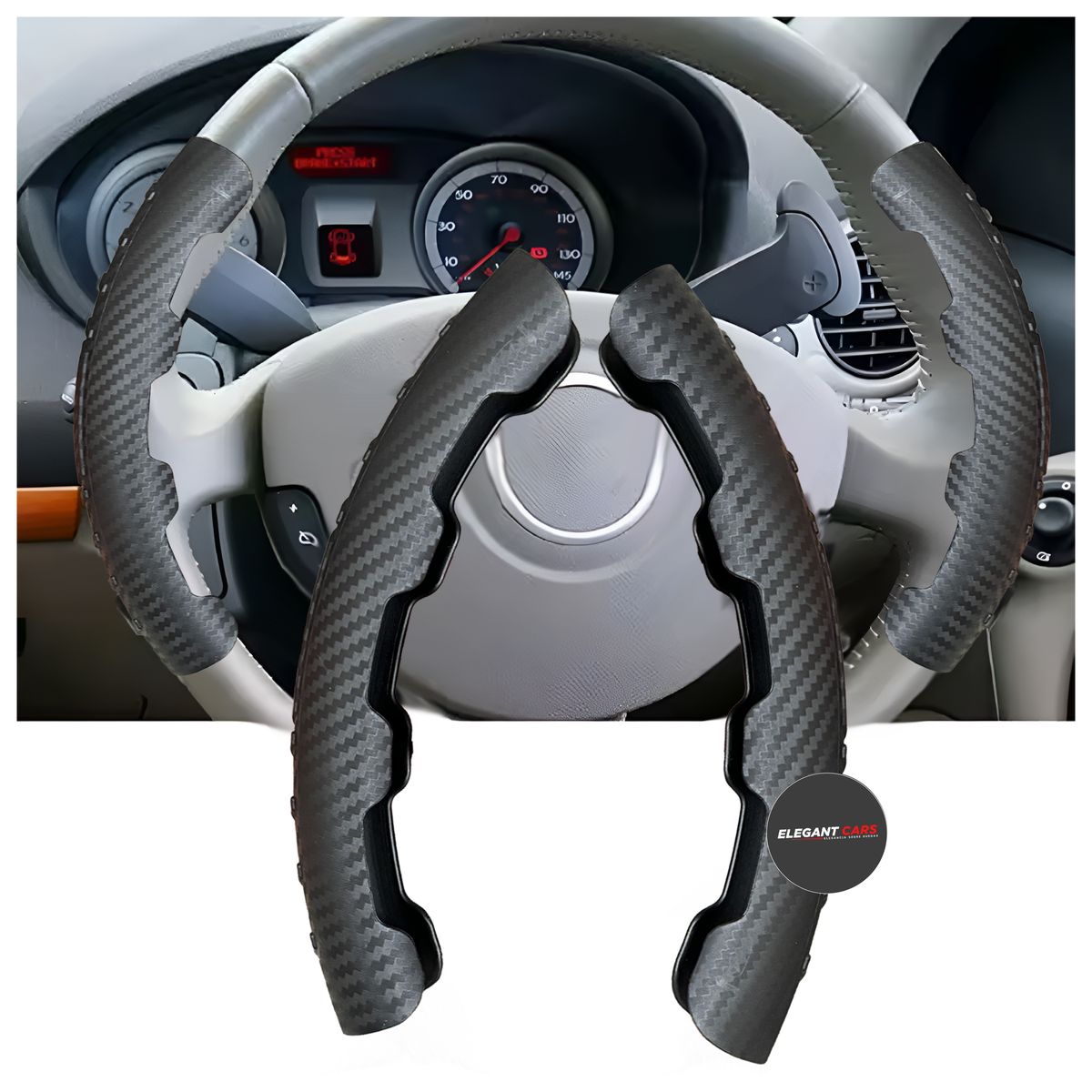 JET - Cubre Volante De Fibra De Carbono Negro Mate 21cm