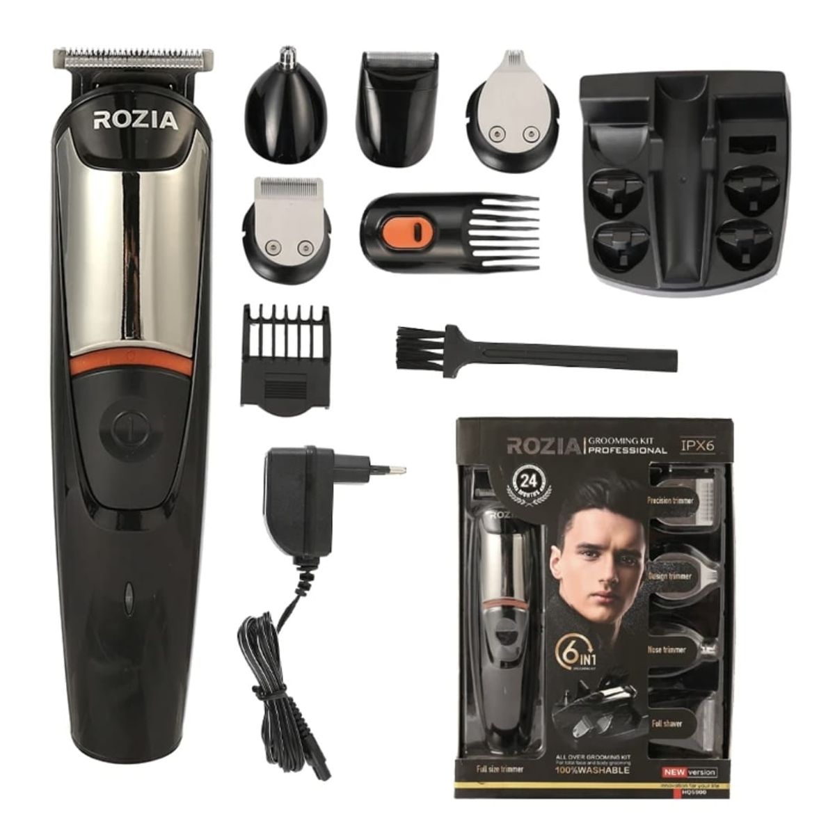 GENERICO - Maquina de Cortar Cabello Eléctrica ROZIA  6 en 1 HQ5900