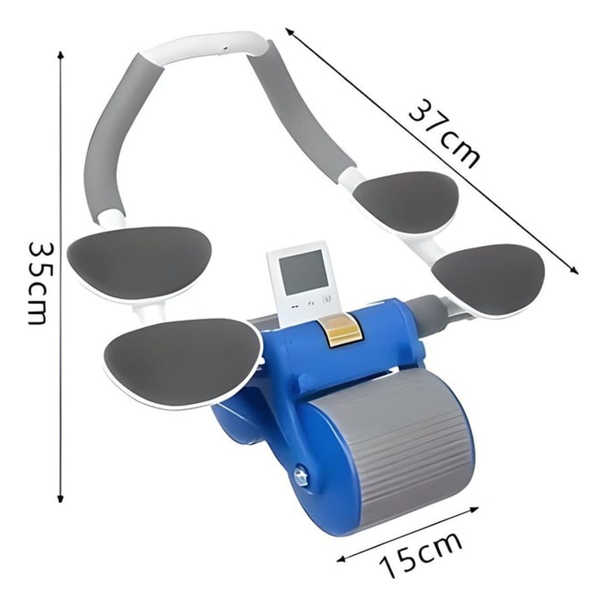 PREMIUM - Rueda Abdominal Abdominales Maquina Rebote Automático Azul