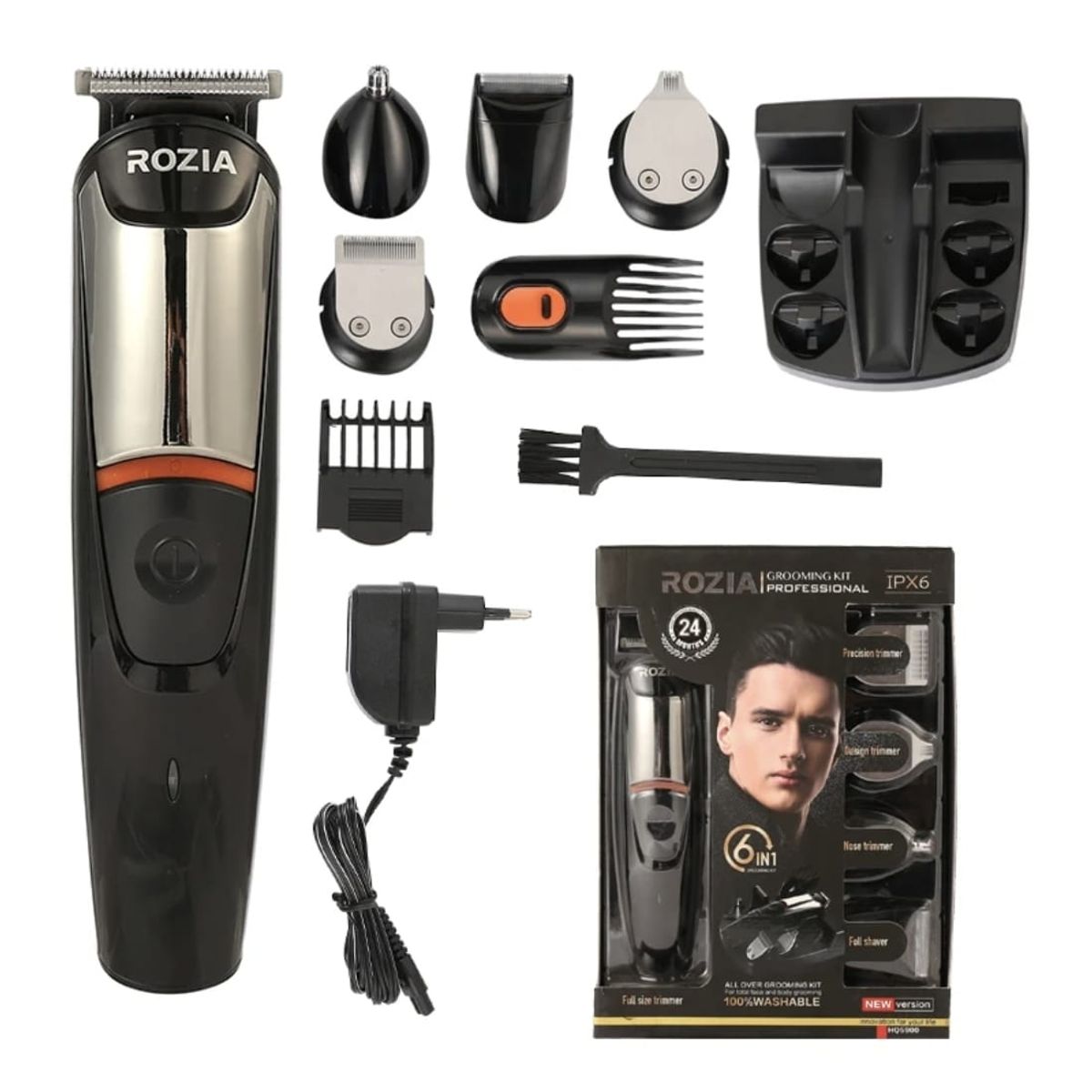 GENERICO - Maquina de Cortar Cabello Eléctrica ROZIA  6 en 1 HQ5900