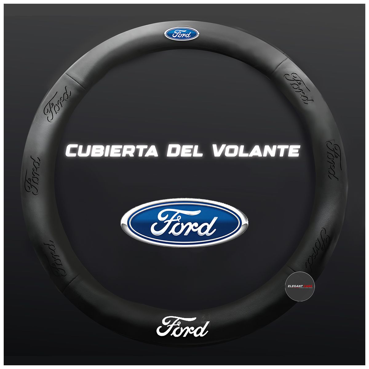 JET - Funda Cubre Volante Cuero Pu Ford Premiun