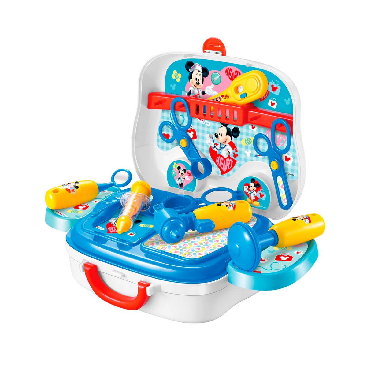 DISNEY - Set Doctor Mickey y Minnie Mouse 2en1 Lonchera con Ruedas