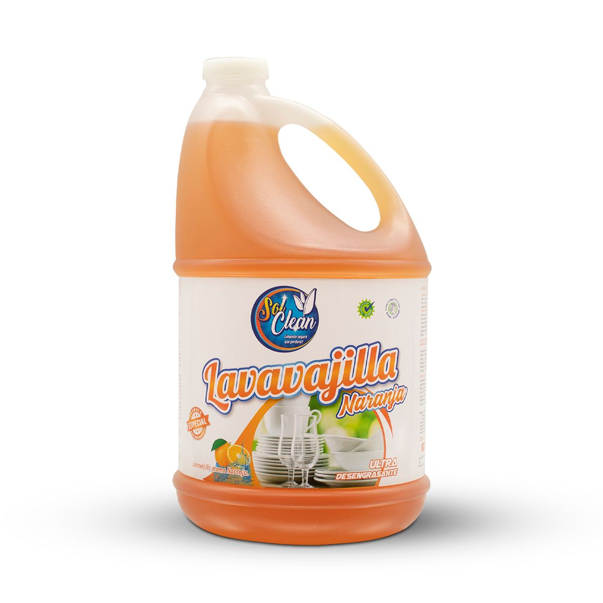 GENERICO - Lavavajilla líquido Sol Clean 4 Lt Aroma Naranja