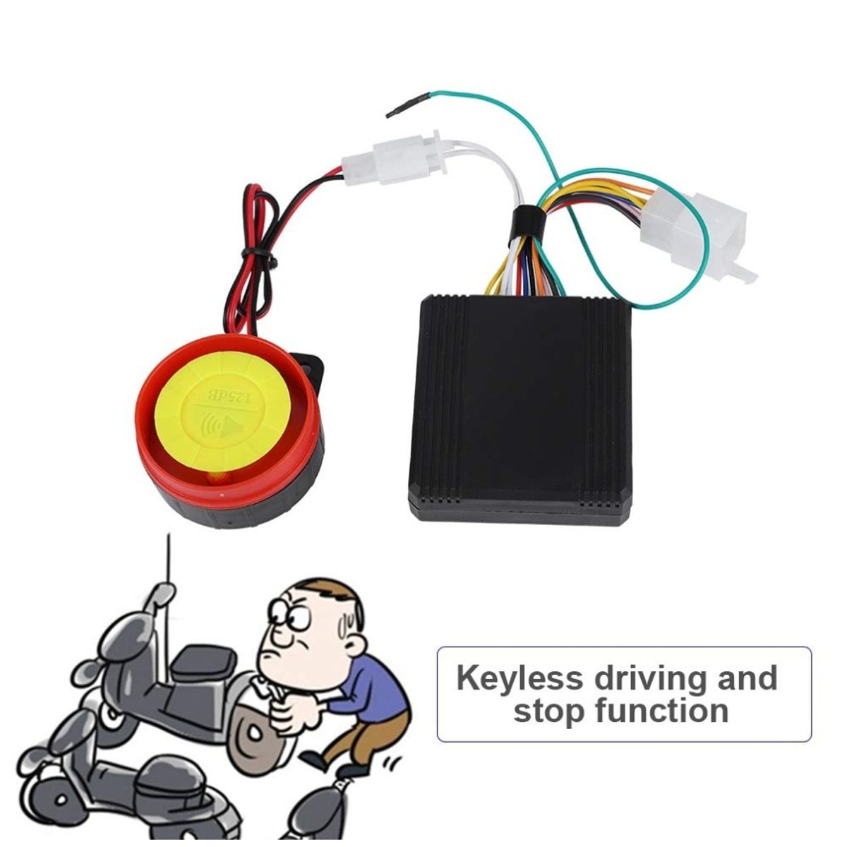 GENERICO - Kit Alarma Antirrobo Para Motos +2 Control Universal