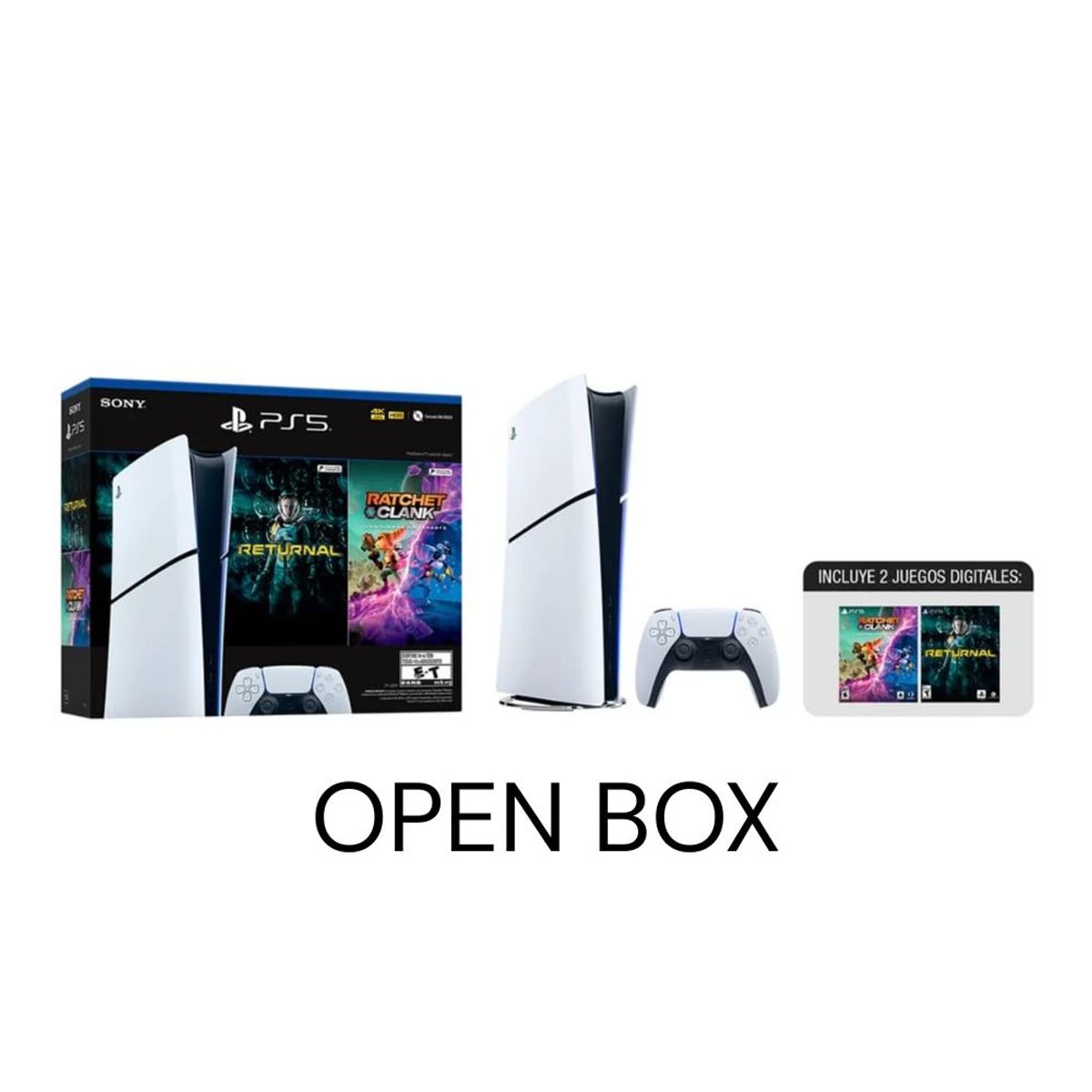 SONY - Consola PS5 Slim Digital 1TB + Returnal + Ratchet & Clank - OPEN BOX