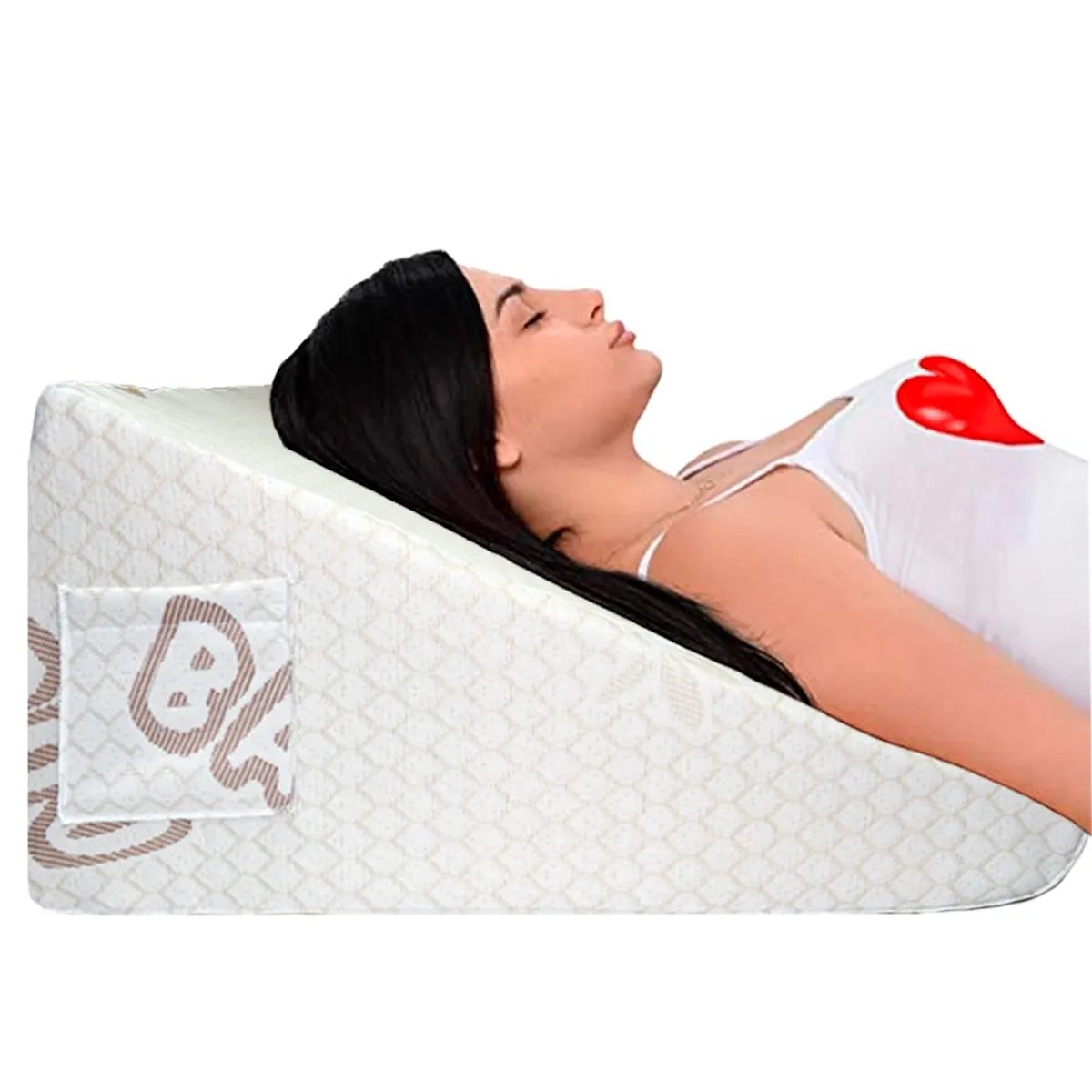 TERAFLEX - ALMOHADA COJIN ANTIREFLUJO DESCANSO ERGÓNÓMICO BAMBOO 60x55x25 CM