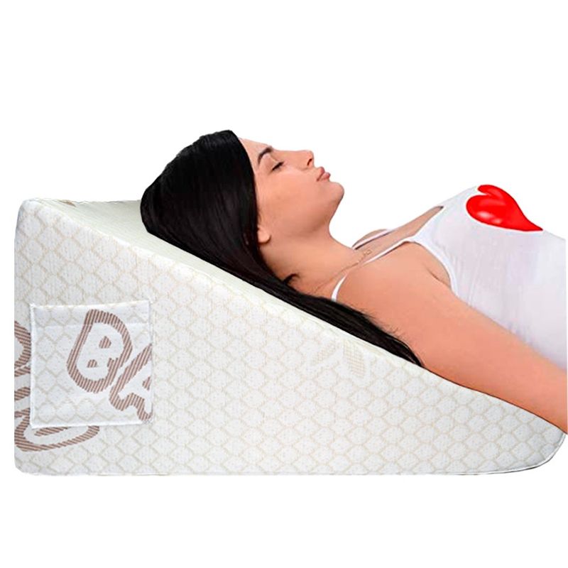 TERAFLEX - ALMOHADA COJIN ANTIREFLUJO DESCANSO ERGÓNÓMICO BAMBOO 60x55x25 CM